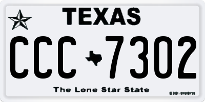 TX license plate CCC7302