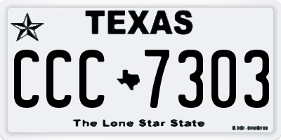 TX license plate CCC7303