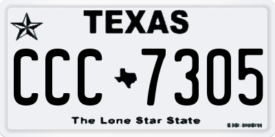 TX license plate CCC7305