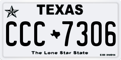 TX license plate CCC7306