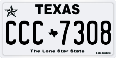 TX license plate CCC7308