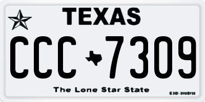 TX license plate CCC7309