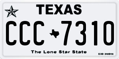 TX license plate CCC7310