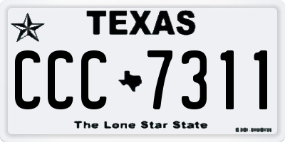 TX license plate CCC7311