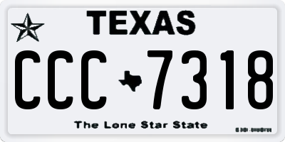 TX license plate CCC7318