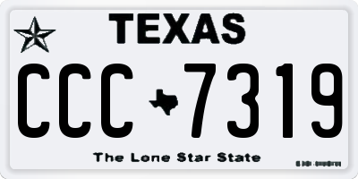 TX license plate CCC7319