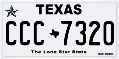 TX license plate CCC7320