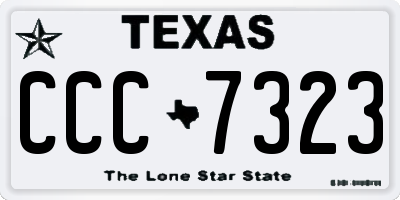 TX license plate CCC7323