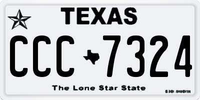TX license plate CCC7324