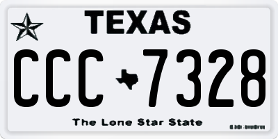 TX license plate CCC7328