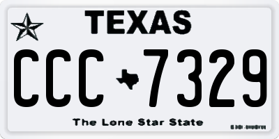 TX license plate CCC7329