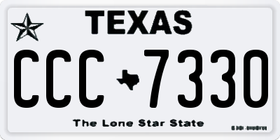 TX license plate CCC7330