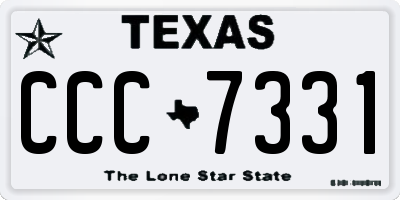 TX license plate CCC7331