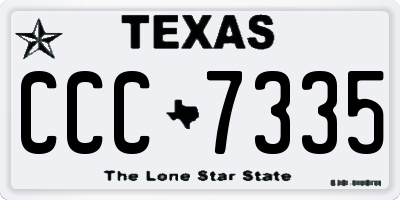 TX license plate CCC7335