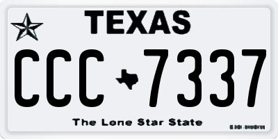 TX license plate CCC7337