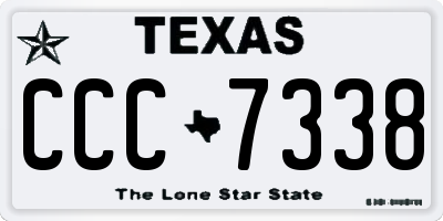 TX license plate CCC7338