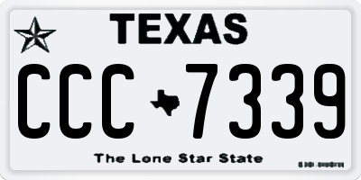 TX license plate CCC7339