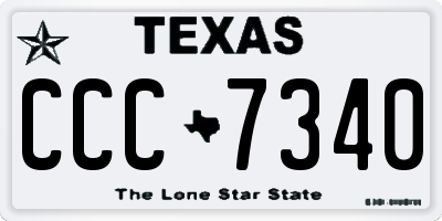 TX license plate CCC7340