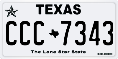 TX license plate CCC7343