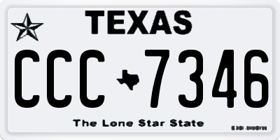 TX license plate CCC7346