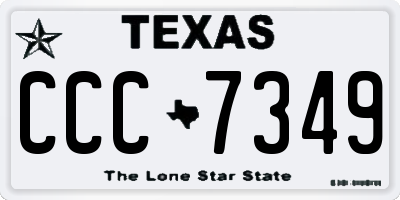 TX license plate CCC7349