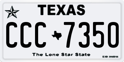 TX license plate CCC7350