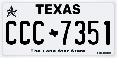 TX license plate CCC7351