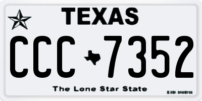 TX license plate CCC7352