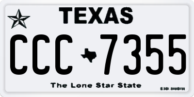 TX license plate CCC7355