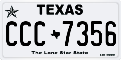 TX license plate CCC7356