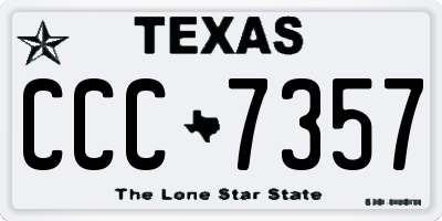 TX license plate CCC7357