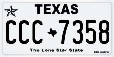 TX license plate CCC7358