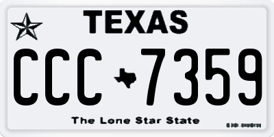 TX license plate CCC7359