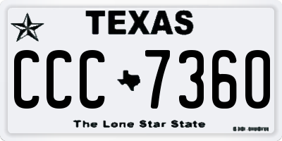 TX license plate CCC7360