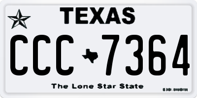 TX license plate CCC7364