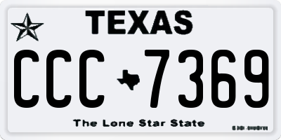 TX license plate CCC7369