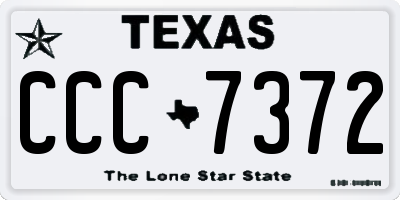TX license plate CCC7372