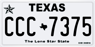 TX license plate CCC7375