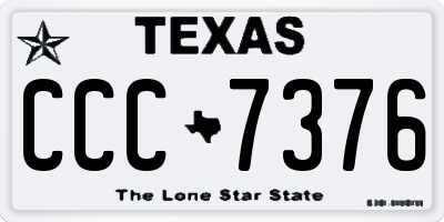 TX license plate CCC7376
