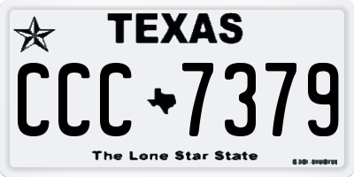 TX license plate CCC7379
