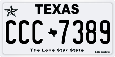 TX license plate CCC7389