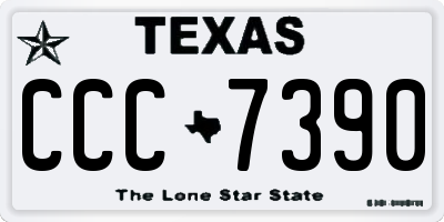 TX license plate CCC7390