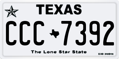 TX license plate CCC7392