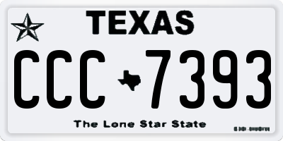 TX license plate CCC7393