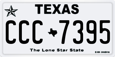 TX license plate CCC7395