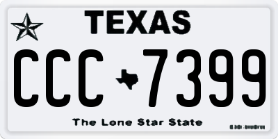 TX license plate CCC7399