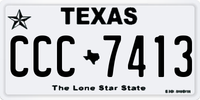 TX license plate CCC7413