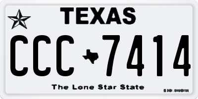 TX license plate CCC7414