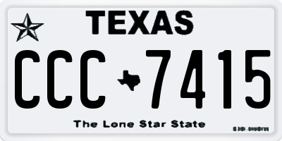 TX license plate CCC7415