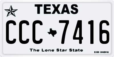 TX license plate CCC7416